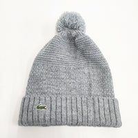 LACOSTE L6414-11A11 ポンポン付きニット帽 帽子 ニットキャップ