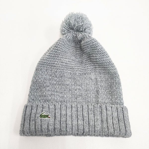LACOSTE L6414-11A11 ポンポン付きニット帽 帽子 ニットキャップ