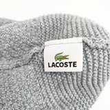 LACOSTE L6414-11A11 ポンポン付きニット帽 帽子 ニットキャップ グレー メンズ ラコステ【中古】5-1125T◎