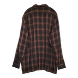 COMOLI レーヨンオープンカラーシャツ チェック 定価41800円 Z01-02005 サイズ3 長袖 24SS ブラウン ブラック メンズ コモリ【中古】5-1022M♪