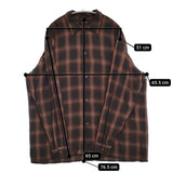 COMOLI レーヨンオープンカラーシャツ チェック 定価41800円 Z01-02005 サイズ3 長袖 24SS ブラウン ブラック メンズ コモリ【中古】5-1022M♪