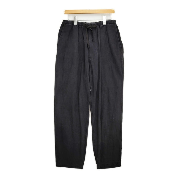 COMOLI シルクネップ ドローストリングパンツ サイズ2 定価46200円 X01-03009 イージー パンツ 23SS ブラック メンズ コモリ【中古】5-1022M♪