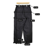 COMOLI シルクネップ ドローストリングパンツ サイズ2 定価46200円 X01-03009 イージー パンツ 23SS ブラック メンズ コモリ【中古】5-1022M♪