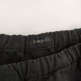 COMOLI 製品染 ドローストリングパンツ サイズ3 定価50600円 A03-03004 イージー パンツ 24AW ブラック メンズ コモリ【中古】5-1026G♪