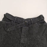 COMOLI ベルテッドデニムパンツ 定価33000円 サイズ3 U03-03011 デニムパンツ ブラック メンズ コモリ【中古】5-1022G♪