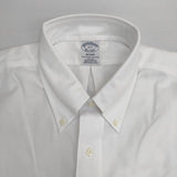 Brooks Brothers 新品 BD ボタンダウン スーピマコットン 半袖シャツ ホワイト メンズ ブルックスブラザーズ【中古】6-0507S∞