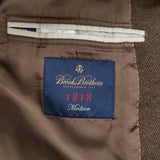 Brooks Brothers MOON サイズ50R カシミヤ混 ウール 2B テーラードジャケット ブラウン メンズ ブルックスブラザーズ【中古】5-1210T♪