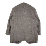 Brooks Brothers/HARRIS TWEED 50R ウール ヘリンボーン 3B テーラードジャケット ブラック ホワイト メンズ ブルックスブラザーズ/ハリスツイード【中古】5-1210T♪
