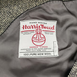 Brooks Brothers/HARRIS TWEED 50R ウール ヘリンボーン 3B テーラードジャケット ブラック ホワイト メンズ ブルックスブラザーズ/ハリスツイード【中古】5-1210T♪