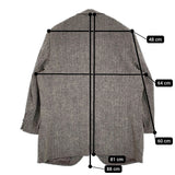 Brooks Brothers/HARRIS TWEED 50R ウール ヘリンボーン 3B テーラードジャケット ブラック ホワイト メンズ ブルックスブラザーズ/ハリスツイード【中古】5-1210T♪