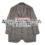 Brooks Brothers/HARRIS TWEED 50R ウール ヘリンボーン 3B テーラードジャケット ブラック ホワイト メンズ ブルックスブラザーズ/ハリスツイード【中古】5-1210T♪