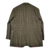 Brooks Brothers ウール 2B チェック サイズ50R ヘリンボーン テーラードジャケット カーキ メンズ ブルックスブラザーズ【中古】5-1210T♪
