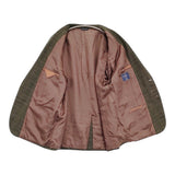 Brooks Brothers ウール 2B チェック サイズ50R ヘリンボーン テーラードジャケット カーキ メンズ ブルックスブラザーズ【中古】5-1210T♪