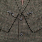 Brooks Brothers ウール 2B チェック サイズ50R ヘリンボーン テーラードジャケット カーキ メンズ ブルックスブラザーズ【中古】5-1210T♪