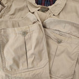 Eddie Bauer サファリジャケット XL コットン ジャケット ベージュ メンズ エディー・バウアー【中古】5-1205M∞