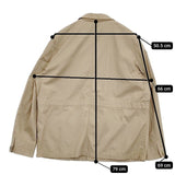 Eddie Bauer サファリジャケット XL コットン ジャケット ベージュ メンズ エディー・バウアー【中古】5-1205M∞