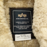 ALPHA ムートンジャケット B3 羊革 シープスキン 希少サイズXXXL 20804-9068 ジャケット ブラウン メンズ アルファ【中古】5-1210A♪