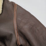 ALPHA ムートンジャケット B3 羊革 シープスキン 希少サイズXXXL 20804-9068 ジャケット ブラウン メンズ アルファ【中古】5-1210A♪