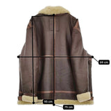 ALPHA ムートンジャケット B3 羊革 シープスキン 希少サイズXXXL 20804-9068 ジャケット ブラウン メンズ アルファ【中古】5-1210A♪