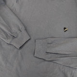 HOLLYWOOD RANCH MARKET HRM バックプリント ワッペン付き 長袖Ｔシャツ カットソー ロンＴ ブルー メンズ ハリウッドランチマーケット【中古】6-0104M∞