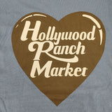 HOLLYWOOD RANCH MARKET HRM バックプリント ワッペン付き 長袖Ｔシャツ カットソー ロンＴ ブルー メンズ ハリウッドランチマーケット【中古】6-0104M∞