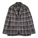 CIRCOLO 1901 ルーマニア製 0204-283020UA ブレザー サイズ44 チェック 2B テーラードジャケット グレー ホワイト メンズ チルコロ【中古】5-1210T♪