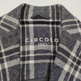CIRCOLO 1901 ルーマニア製 0204-283020UA ブレザー サイズ44 チェック 2B テーラードジャケット グレー ホワイト メンズ チルコロ【中古】5-1210T♪
