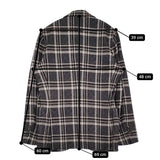 CIRCOLO 1901 ルーマニア製 0204-283020UA ブレザー サイズ44 チェック 2B テーラードジャケット グレー ホワイト メンズ チルコロ【中古】5-1210T♪