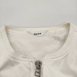 Name. CUT OFF COLLAR COTTON MA-1 サイズ1 定価52800円 ブルゾン ミリタリージャケット 23SS ホワイト メンズ ネーム【中古】5-1210M♪