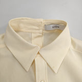Ujoh Full Open Shirt 定価42900円 M761-B50-500 長袖シャツ ベージュ メンズ ウジョー【中古】6-0411M∞