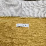 Name. RAYERED SLEEVE ZIP HOODIE サイズ1 定価31900円 NMCU-042 レイヤード パーカー 25SS イエロー ベージュ メンズ ネーム【中古】5-1108M♪