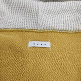 Name. RAYERED SLEEVE ZIP HOODIE サイズ1 定価31900円 NMCU-042 レイヤード パーカー 25SS イエロー ベージュ メンズ ネーム【中古】5-1108M♪