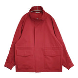 AURALEE WOOL MAX CANVAS HIGH NECK ZIP BLOUSON サイズ3 定価99000円 A25SB03WC ジャケット 25SS レッド メンズ オーラリー【中古】5-1115T♪
