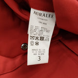AURALEE WOOL MAX CANVAS HIGH NECK ZIP BLOUSON サイズ3 定価99000円 A25SB03WC ジャケット 25SS レッド メンズ オーラリー【中古】5-1115T♪