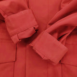 AURALEE WOOL MAX CANVAS HIGH NECK ZIP BLOUSON サイズ3 定価99000円 A25SB03WC ジャケット 25SS レッド メンズ オーラリー【中古】5-1115T♪