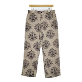 UNUSED Ornament Easy pants 定価37400円 オーナメント柄 サイズ2 UW1164 イージー パンツ 25SS ベージュ メンズ アンユーズド【中古】5-1115M♪