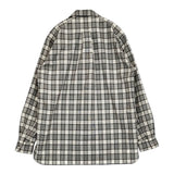 山内 グレンチェック ダブルオープンカラーシャツ 定価75900円 25241-wo サイズ3 ウール 長袖シャツ 25AW ホワイト ブラック メンズ 山内【中古】5-1115T♪