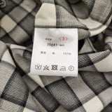山内 グレンチェック ダブルオープンカラーシャツ 定価75900円 25241-wo サイズ3 ウール 長袖シャツ 25AW ホワイト ブラック メンズ 山内【中古】5-1115T♪