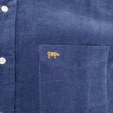 SCYE BASICS Organic Cotton Corduroy Shirts 5120-33536 コーデュロイ 長袖シャツ ブルー メンズ サイベーシックス【中古】6-0114T∞