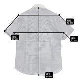 UNITED ARROWS クレリックシャツ slim fit サイズM ボーダー 半袖シャツ ライトブルー ホワイト メンズ ユナイテッドアローズ【中古】6-0424S♪