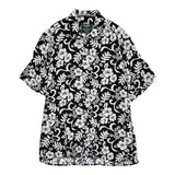 GITMAN BROS./UNITED ARROWS 別注 USA製 レーヨン 開襟 半袖シャツ ブラック ホワイト メンズ ギットマンブラザーズ/ユナイテッドアローズ【中古】6-0424S♪