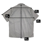 FUJITO/SOVEREIGN UNITED ARROWS 開襟 オープンカラー サイズ2 半袖シャツ グレー メンズ フジト/ソブリン【中古】6-0424S♪