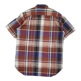 FUJITO/SOVEREIGN UNITED ARROWS サイズ2 コットンリネン チェック 半袖シャツ ブラウン ブルー メンズ フジト/ソブリン【中古】6-0424S♪