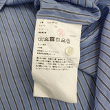 COMME des GARCONS HOMME キュプラストライプ 製品加工 定価42900円 AD2024 半袖シャツ 25SS ライトブルー メンズ コムデギャルソンオム【中古】5-1118S♪