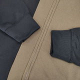 COMME des GARCONS HOMME DEUX 切替 ジップ パーカー AD2023 ブラック カーキ メンズ コムデギャルソンオムドゥ【中古】6-0121M∞