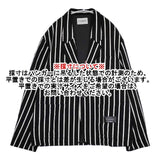 Black Weirdos リネンウール プリント入り 21Aw-JK04 ストライプ ジャケット ブラック ホワイト メンズ ブラックウィドー【中古】6-0114T∞