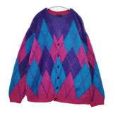 LAD MUSICIAN 2222-032 Argyle Mohair Cardigan アーガイル モヘヤ混 カーディガン ブルー ピンク メンズ ラッドミュージシャン【中古】5-1214T∞