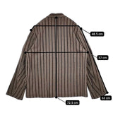 Black Weirdos 21AW-JK04 リネンウール プリント入り テーラードジャケット ブラウン メンズ ブラックウィドー【中古】5-1214T∞