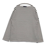 SAINT JAMES ウエッソン サイズT6 ボートネック ボーダー 長袖Ｔシャツ カットソー ロンＴ ホワイト ブラック メンズ セントジェームス【中古】6-0222M♪