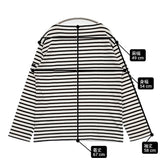 SAINT JAMES ウエッソン サイズT6 ボートネック ボーダー 長袖Ｔシャツ カットソー ロンＴ ホワイト ブラック メンズ セントジェームス【中古】6-0222M♪